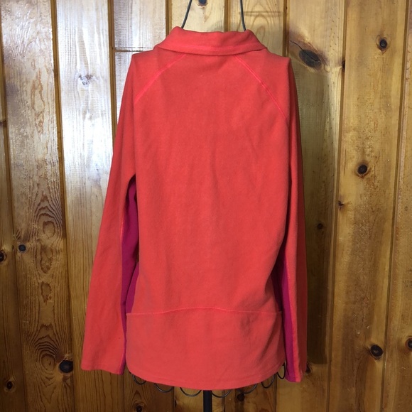The North Face Tech 100 1/2-Zip Fleece Top (Women's) size large orange/pink top​ - Picture 8 of 12